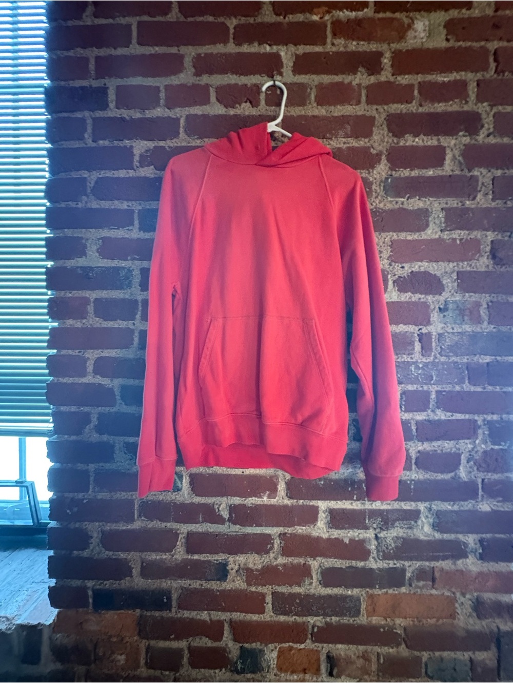 Madewell Men's Red Hooded Sweatshirt